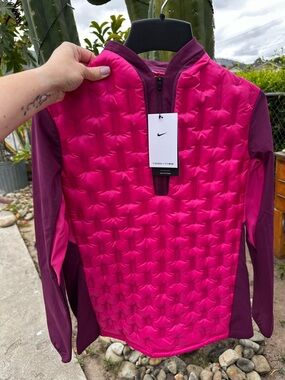 Nike women’s golf aeroloft therma 1/4 zip jacket S tall